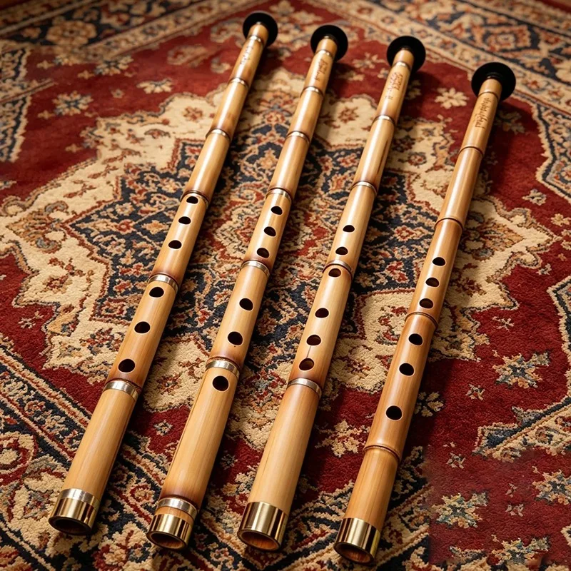 Reed Ney Flute All Pressed A/Bb/C/D Tone Ney Flutes 7 Holes Adults Playing Vertical Flute Traditional Turkish Woodwind Recorder