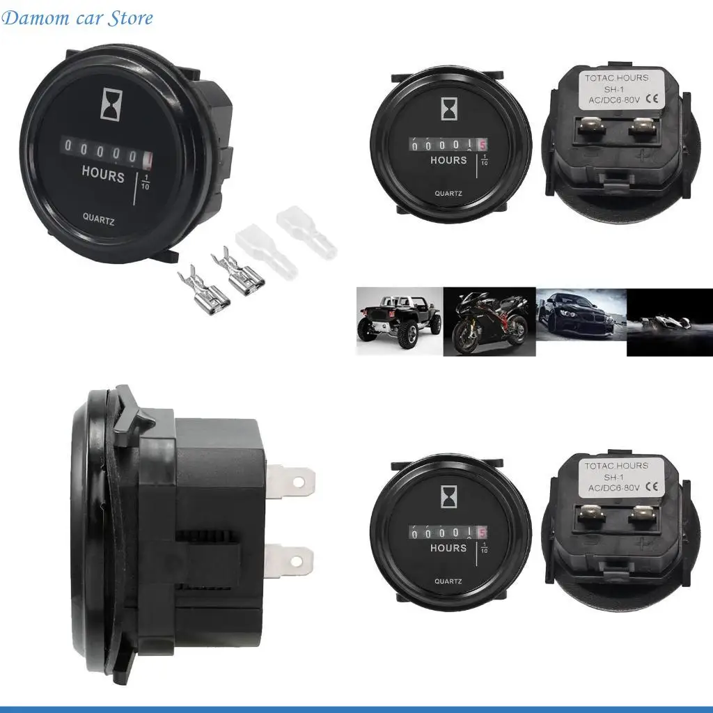 

A2UC для постоянного тока 6-80 В часовой метр для морской лодочной двигателя 2 "Круглый