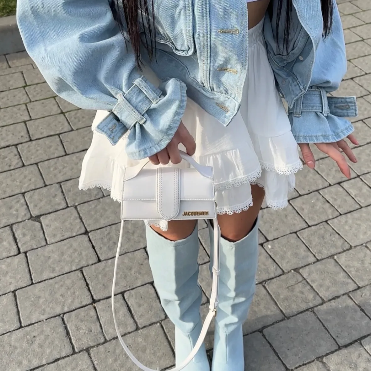Loose Shoulder Short Denim Jacket Korean Style Workwear Multi-Pocket Design Casual Women's Fashion Autumn Spring Outerwear