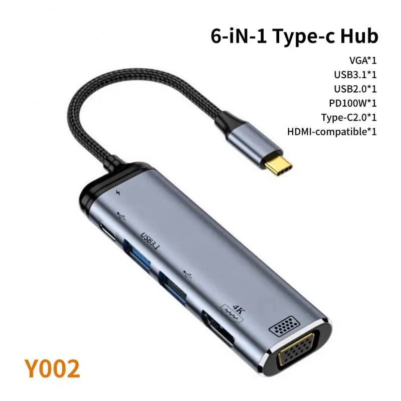 USB C HUB 4K 60Hz Type C to HDMI-compatible 2.0 PD 100W Adapter For Macbook Air Pro iPad Pro M2 M1 PC Accessories USB 3.0 HUB