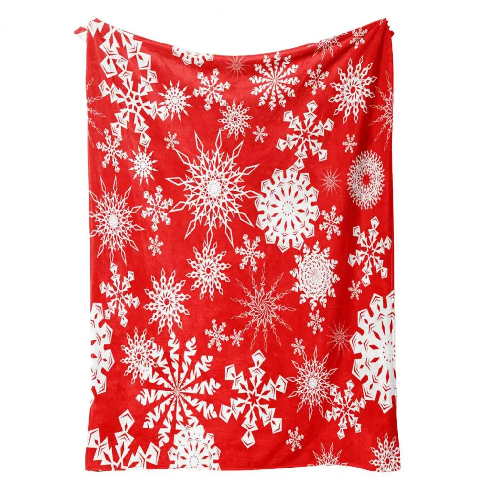 

Christmas Party Blanket Christmas Blanket Festive Holiday Blanket Cozy Christmas Elk Snowflake Santa Claus Print Sofa for Xmas