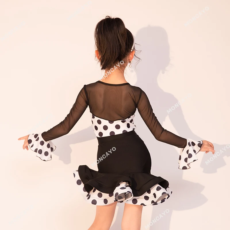 Cha Cha Rumba Tango Latin Dance Dress Girls Kids Samba Salsa Dance Clothes Child Training Competition Ballroom Dance Dresses