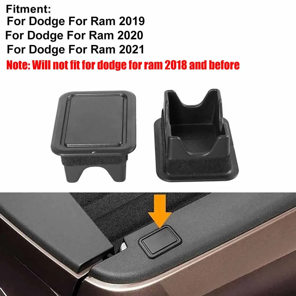 

2Pcs Truck Bed Rail Stake Pocket Cover Cap Hole Plug For Dodge For RAM 1500 2500 Plastic Car Accessories Tools