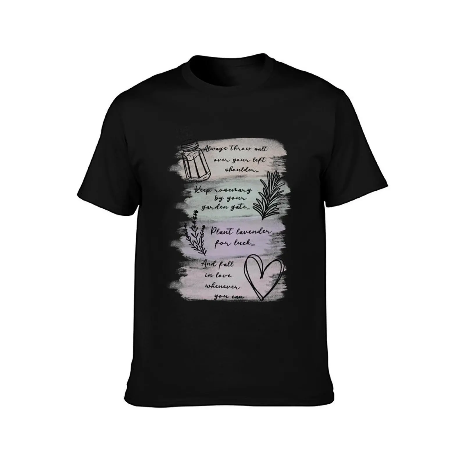 Always Throw Spilled Salt Practical Magic Inspirit Quote T-Shirt Lightweight Print T-Shirt