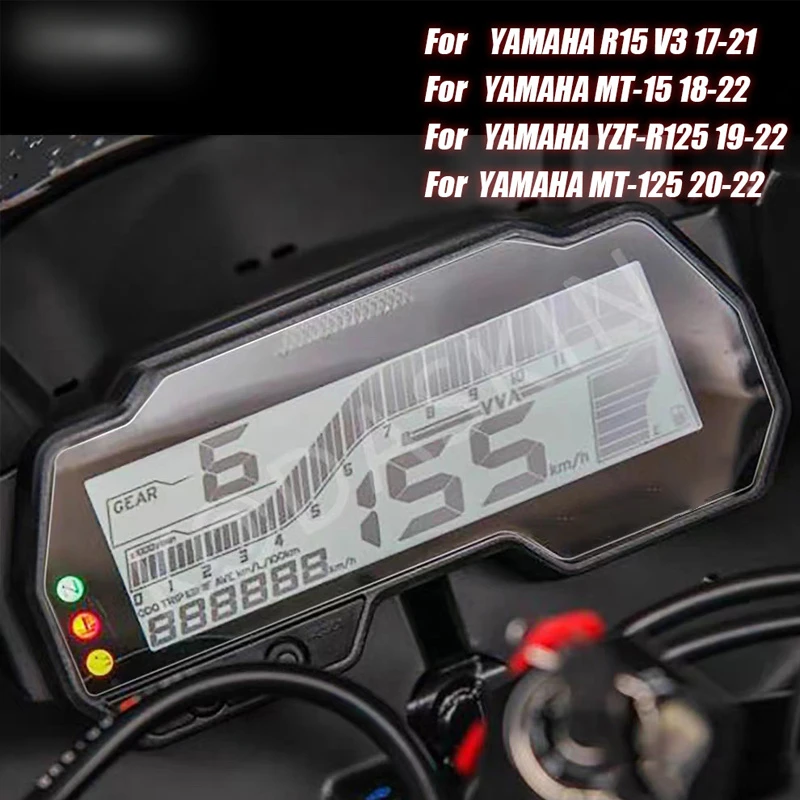 Cluster Scratch Protection Film Screen Protector TPU For YAMAHA MT-125 YZF-R125 MT-15 MT 15 125 R15 V3 R15V3 2017-2021