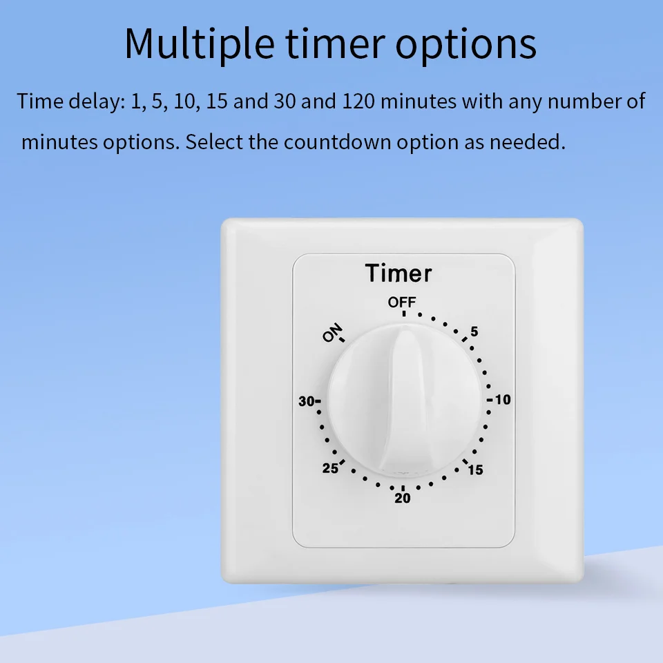 Home Timer Switch with Bottom Box Kitchen Digital Timer Switches Sockets Cover Timer 86mm Light Switch