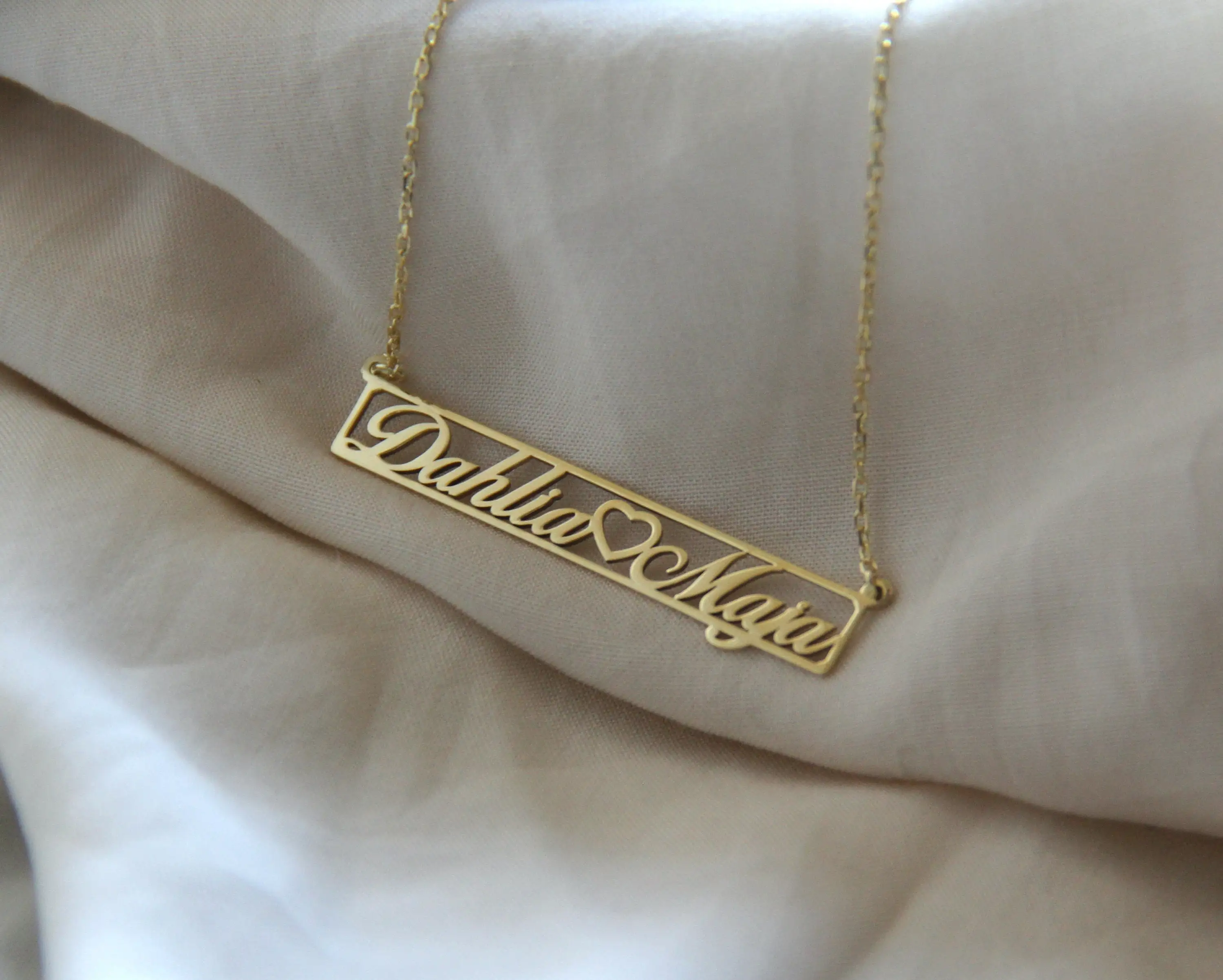 2023 Custom Square Bar Shape Name Necklace Personalized Gold Name Plated Choker Necklace For Women Jewelry Gifts