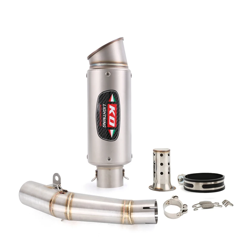 Slip On For Yamaha YZF R6 2006-2025 Motorcycle Exhaust Mid Link Pipe 60.5mm Muffler Escape Stainless Steel Tip DB Killer