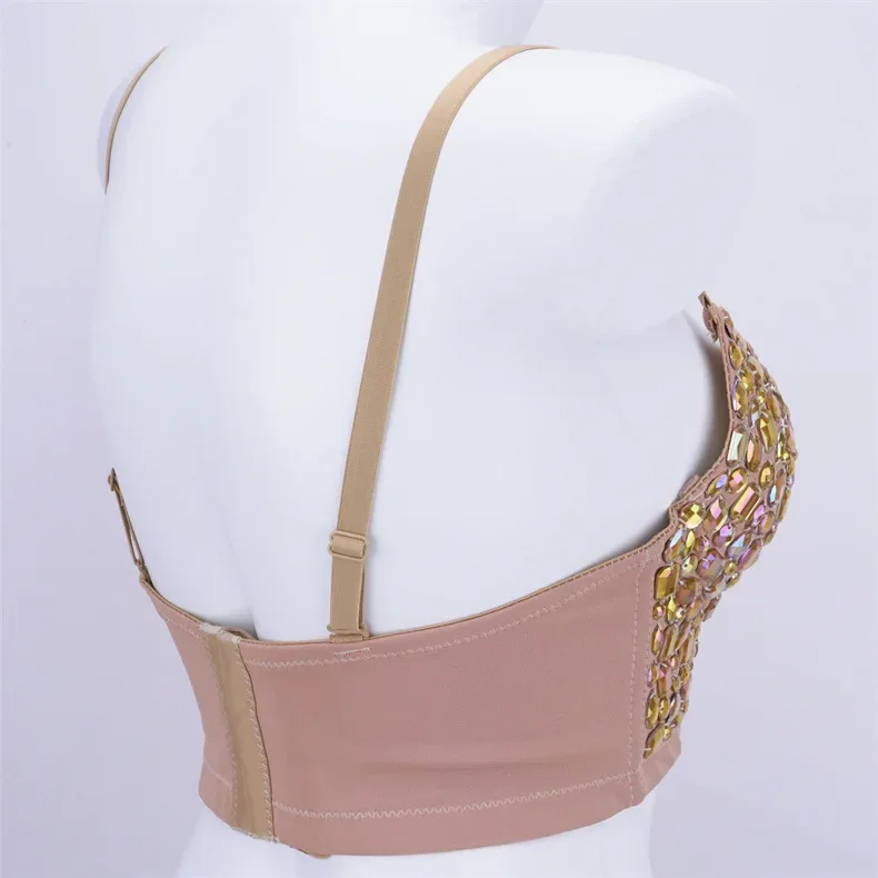 Fantasy Color Acrylic Steel Ring Bustier Top Female Nightclub Hot Girl Fishbone Body Shaping Outside Corset