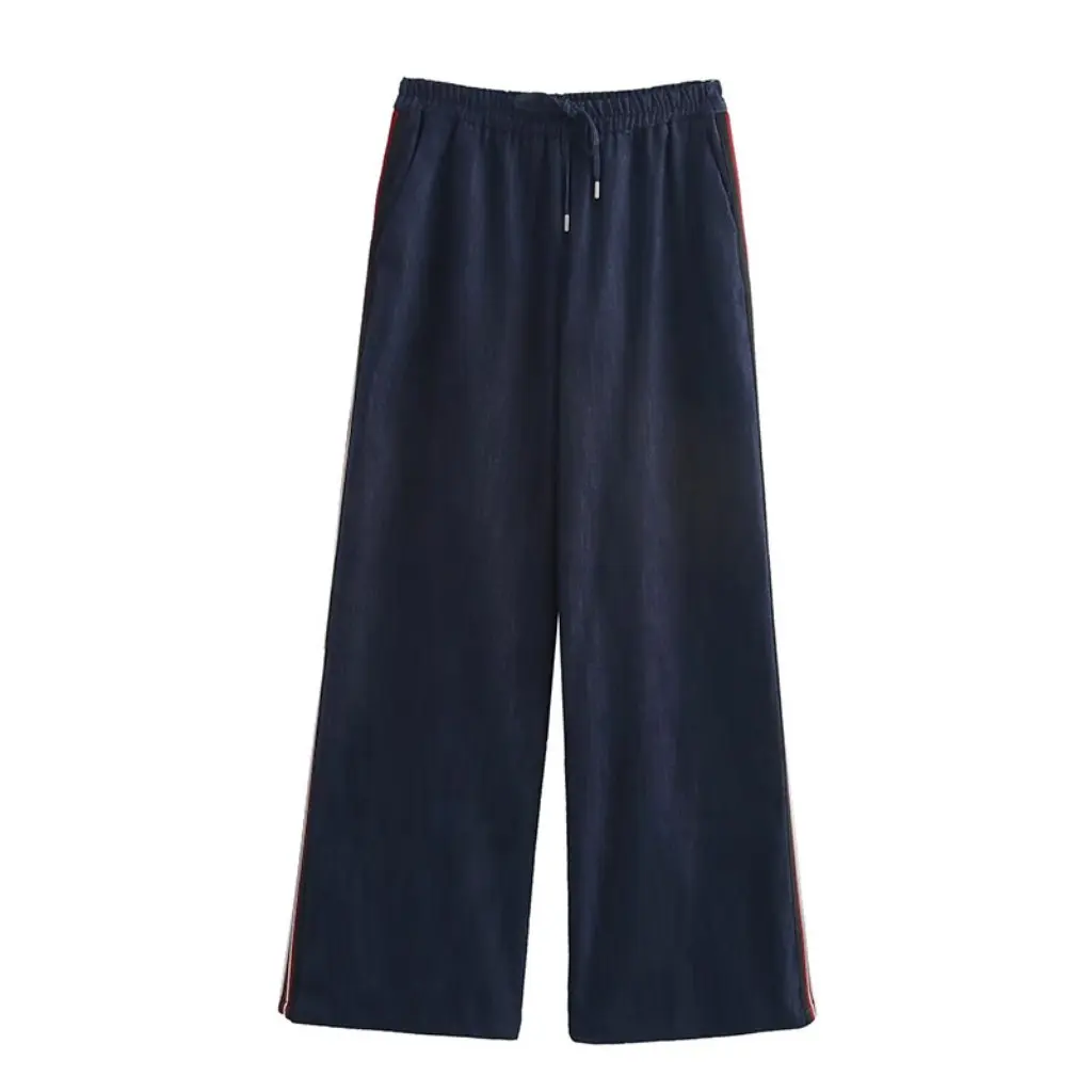 

Женский осенне-зимний джинсовый топ с капюшоном и прямые брюки с высокой талией, комплект одежды в европейском и американском стиле