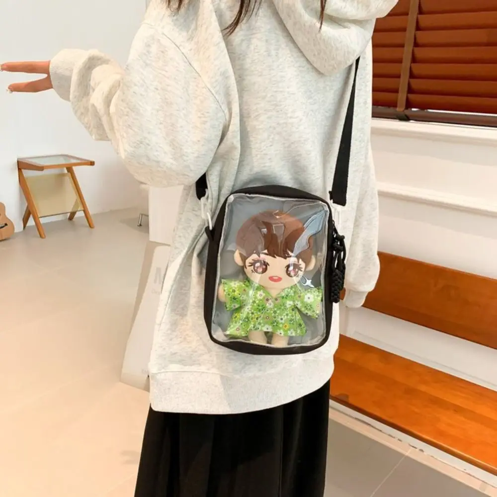 

Многофункциональная однотонная сумка Kawaii Itabag на молнии, кошелек, прозрачные сумки, сумка для мелких предметов, сумка для хранения, сумка на плечо для девочек