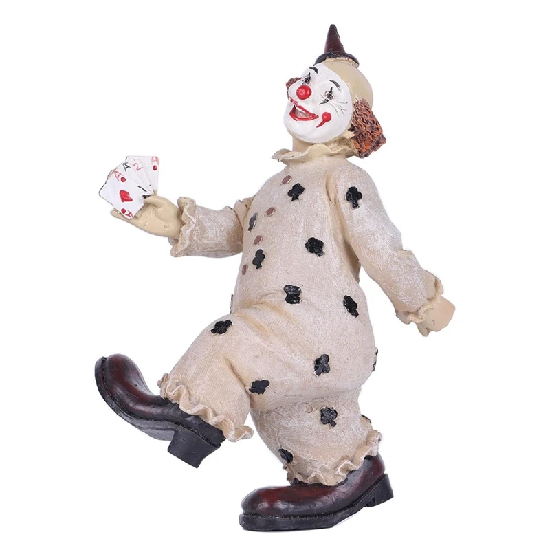 

Creatives Clown Circus Statues, Clown Ornaments Home Decor Resin Sculpture, Handmade Crafts Collectible Art Figures-B Durable