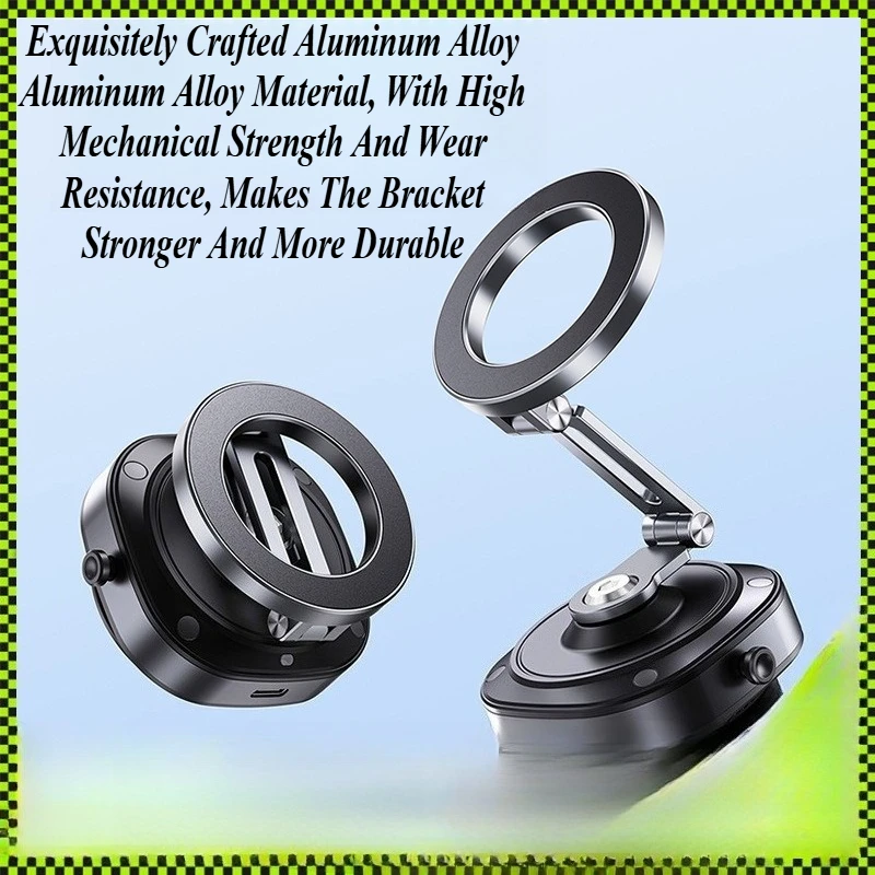 

For Universal Car New Electric Vacuum Suction Magnetic Phone Holder Foldable 360° Rotatable for Mobile Navigation and Travel Use