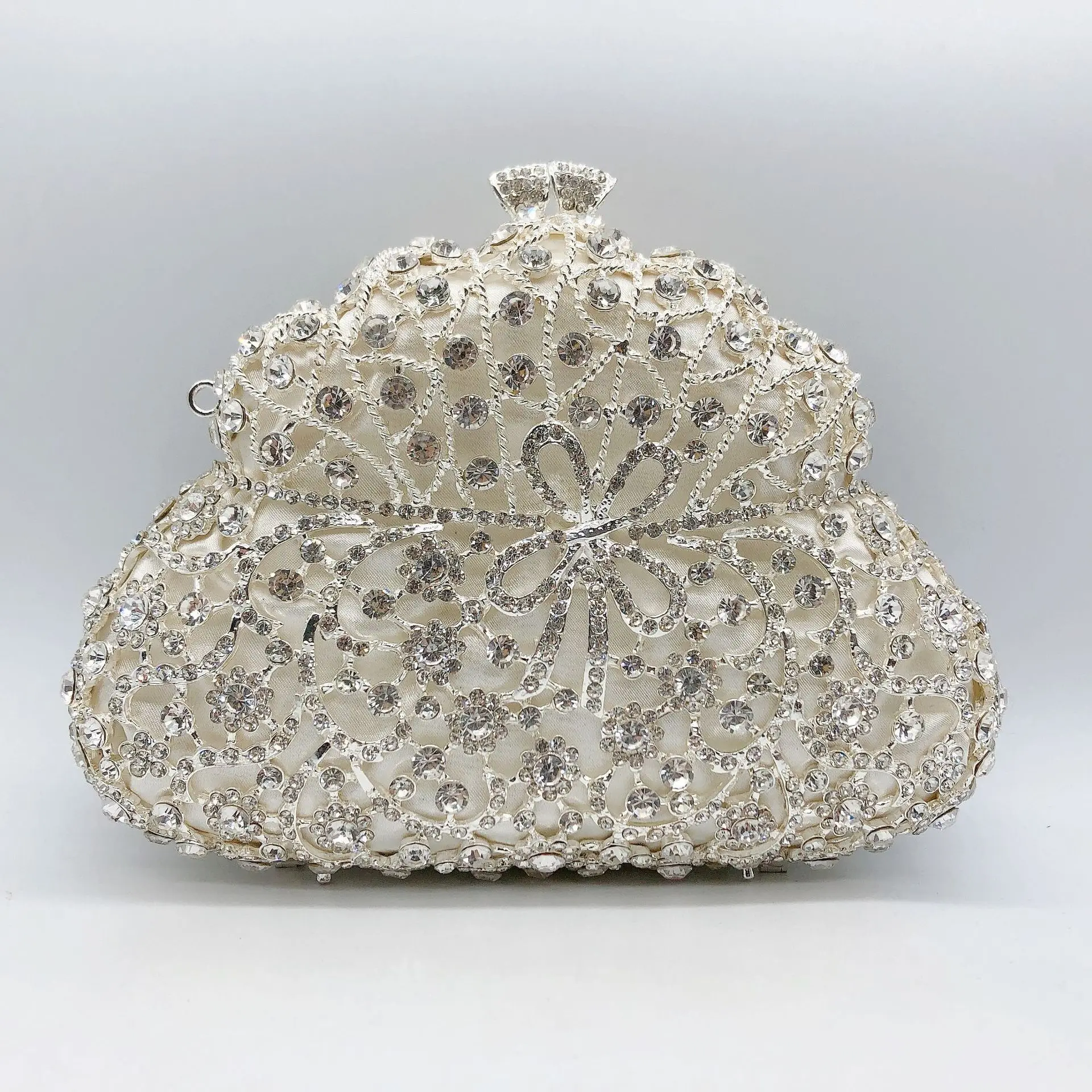 

Diamond Dinner Hollow Metal Hard Box Women's Bag Full Of Diamonds Crystal Bag Banquet Clutch Sac De Luxe Femme Wallets For Woman