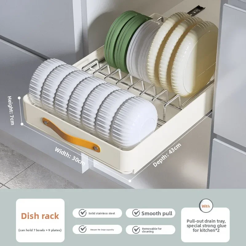 

Firm Kitchen Pull-out Storage Shelves, Under The Sink, Seasoning Dishes, Plates, Storage Boxes, Cabinet Pull-out Baskets Factory