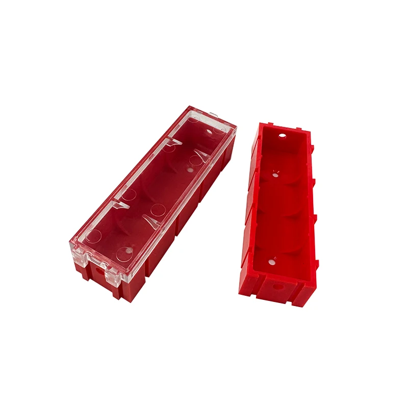 2PC Spliceable 18650 1S battery box DIY  parallel base solderless gold-plated copper pillar supporting high current battery case