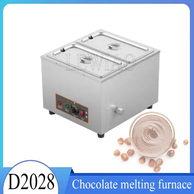 

110V 220V Commercial 304 Stainless Steel Chocolate Melting Furnace Chocolate Melter Machine 2 Cylinder