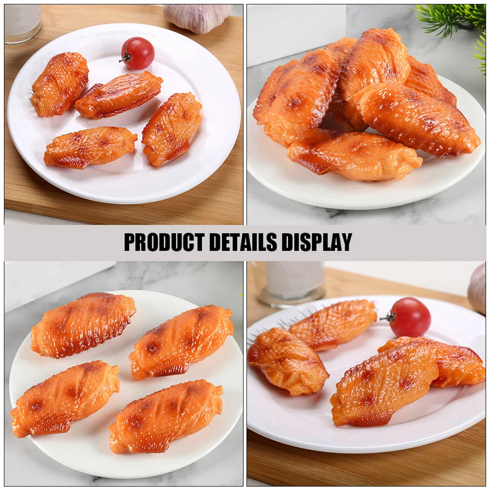 4 Pcs Simulated Chicken Decor Adorable Decorate Imitated Model Pvc Wear-resistant Faux