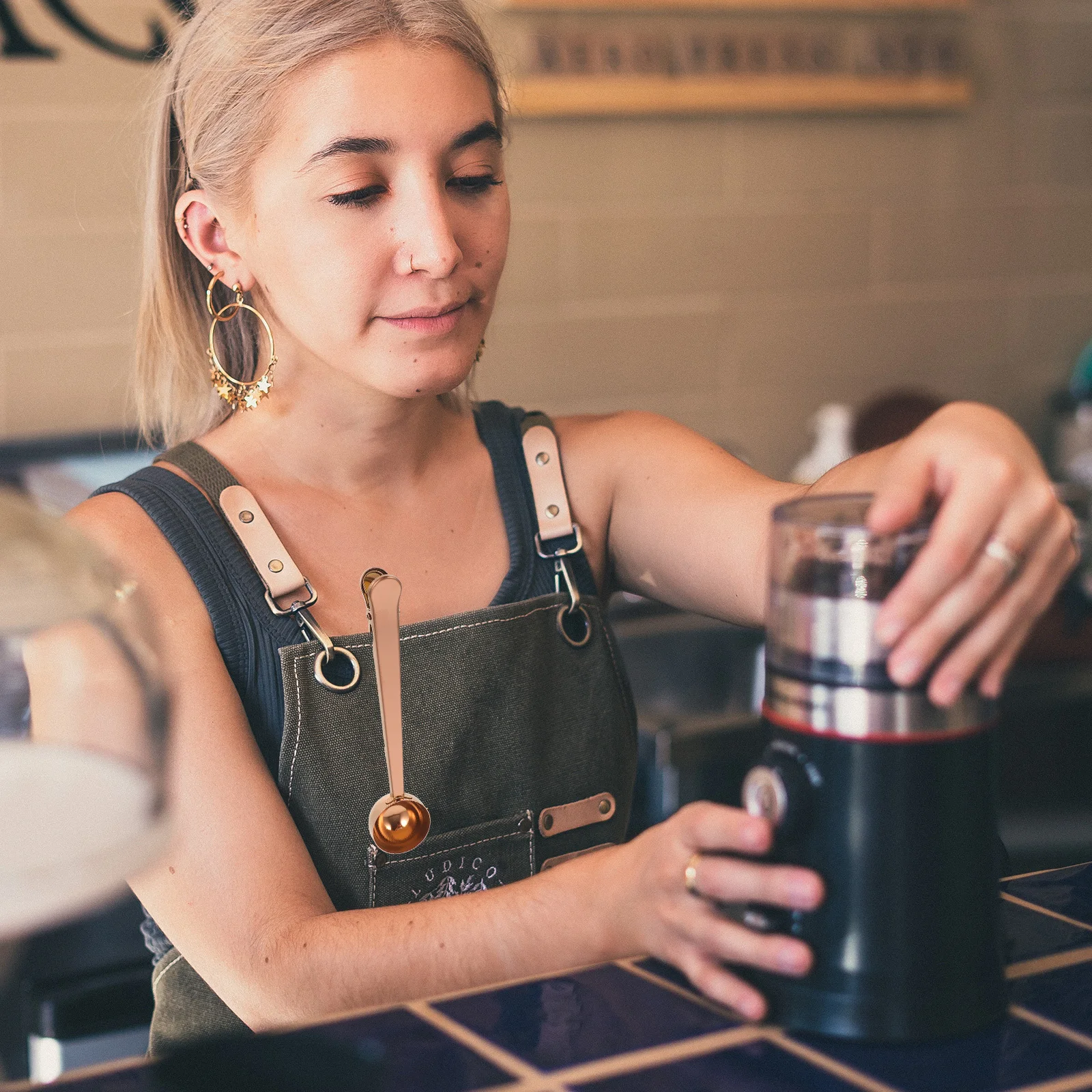 

5pcs Coffee Scoop With Clip Stainless Steel Spoon For Coffee Tea Powder Sugar Milk Deepened Bottom Long Handle 2-In-