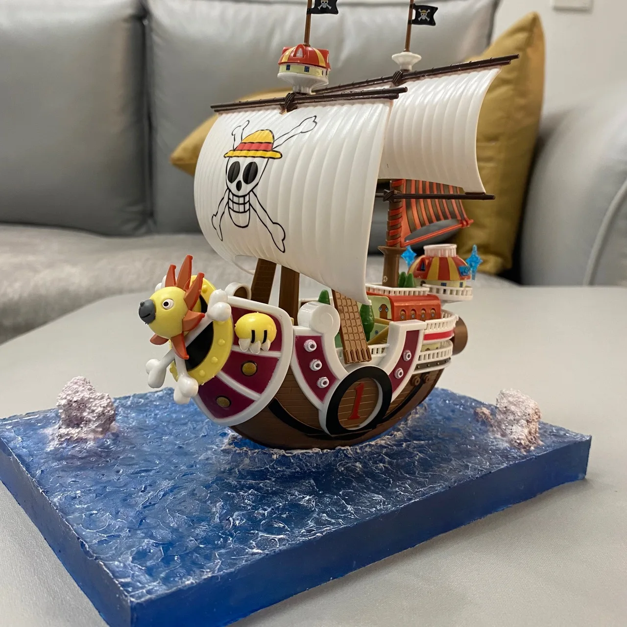 

One Piece Pirate King Qianyang Pirate Ship Meili Scene Sea View Base Handmade Resin Platform Solid Homemade Ocean