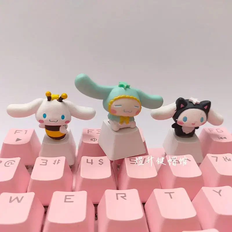 Sanrio Kawaii Cinnamorol Keycaps Mechanical Keyboard Caps Hello Kitty Pochacco Mx Axis Personalized Cartoon Esc Diy Key Cap Game