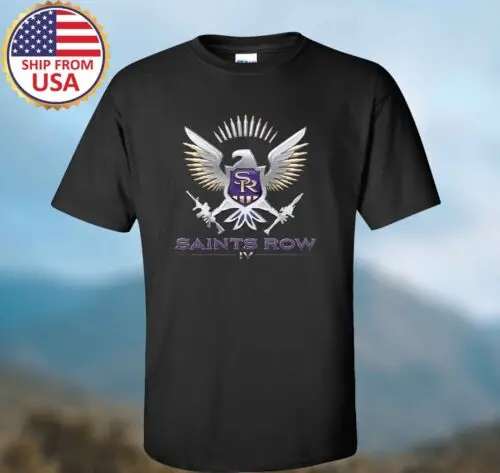 Saints Row IV Men's Black T-shirt Size S-3XL