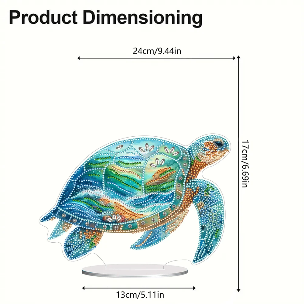 

Sea Turtle Special Shaped 5D DIY Diamond Art Tabletop Decorations Animal Diamond Painting Desktop Decorations Home Table Decor