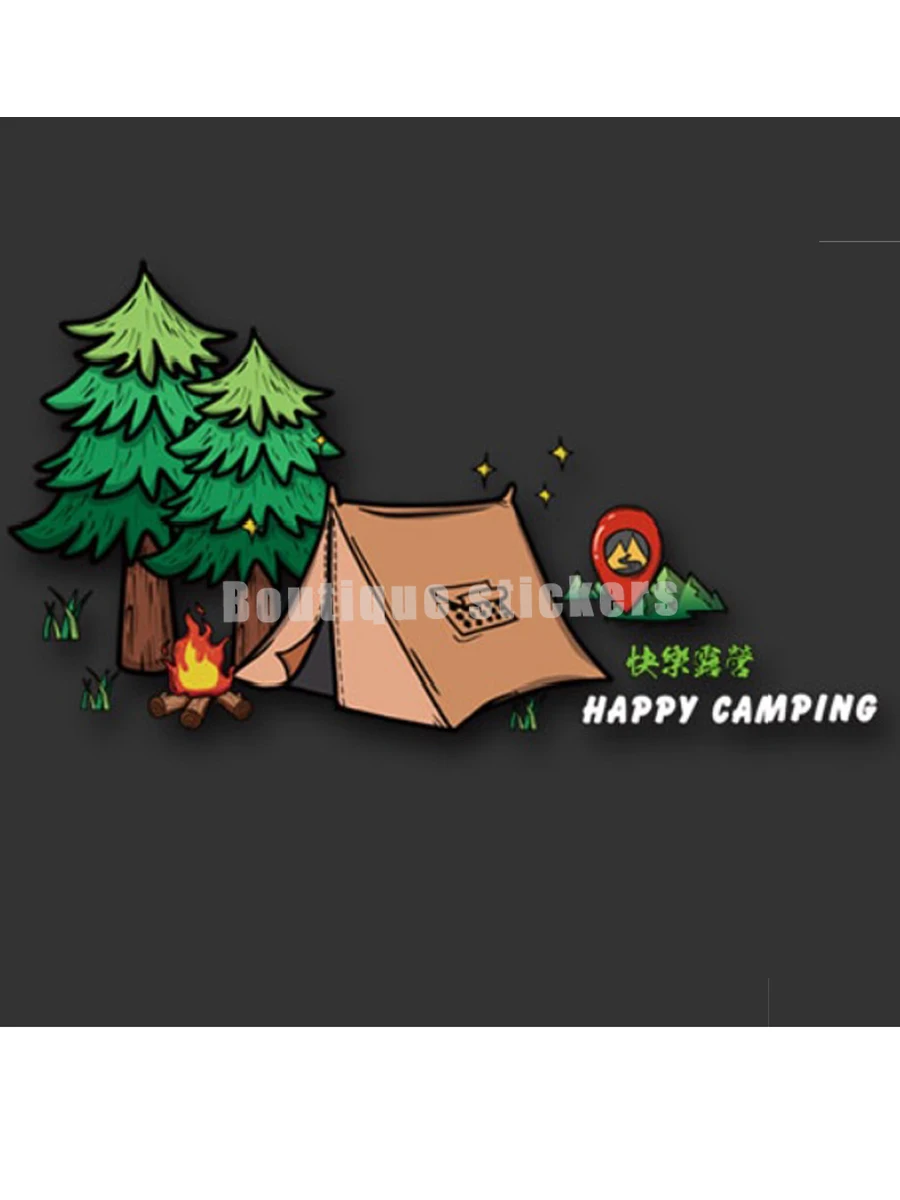 Car Personality Creative Outdoor Camping Car Stickers Off-road RV Camping Mountain Climbing Travel Adventure Decoration Stickers