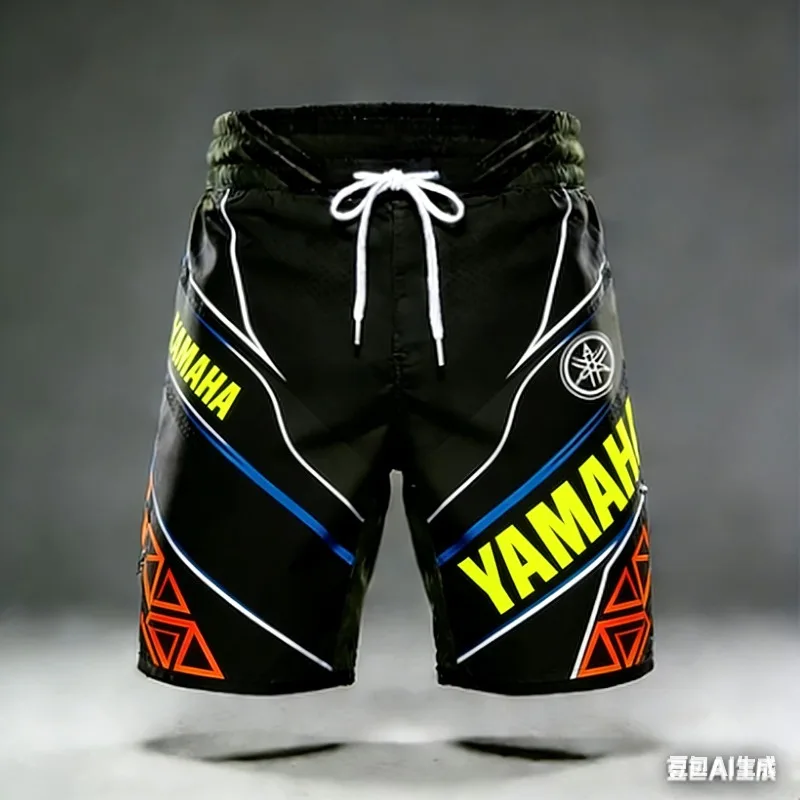 

2026 Summer Trendy Yamaha Black Pocket Shorts for Men and Women Fashion Casual Speed Drying Motorcycle Cycle Sports Shorts
