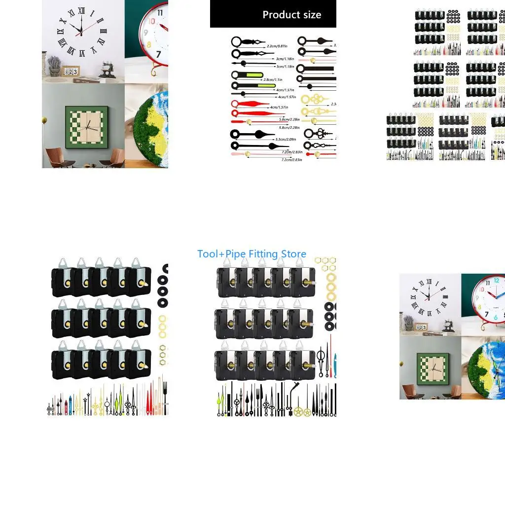 F92B High Precisions Quiet Clock Movements Plastic Housing Mechanism With Assorted Hands Set Universal For DIY Clock Making