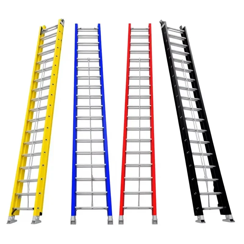 for  Industrial Outdoor Modern Fiberglass Retractable Folding Ladder 150kg Load Bearing 8 Steps  Leisure Facilities