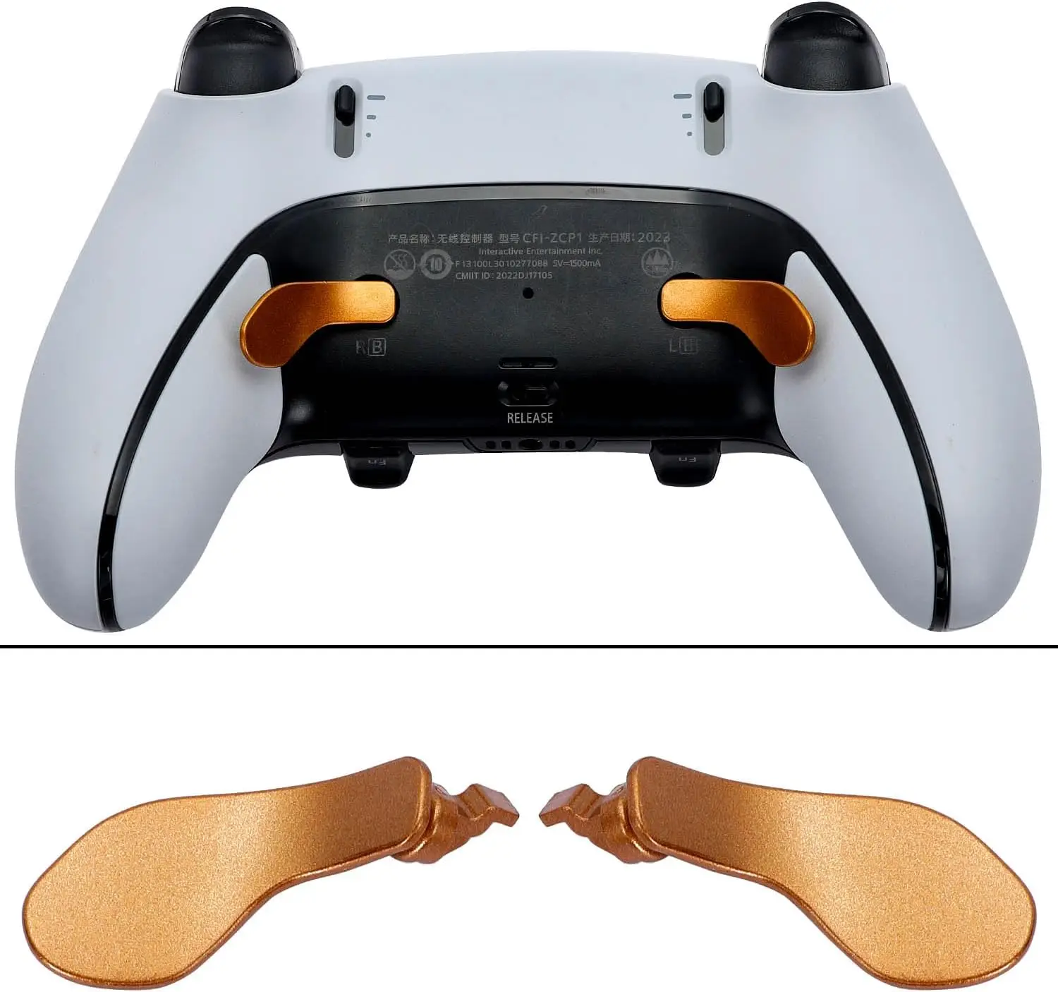 4 قطعة المجاذيف الخلفية المعدنية لوحدة تحكم PS5 DualSense Edge أزرار الزناد القابلة للتبديل ملحقات قبضة بديلة #5