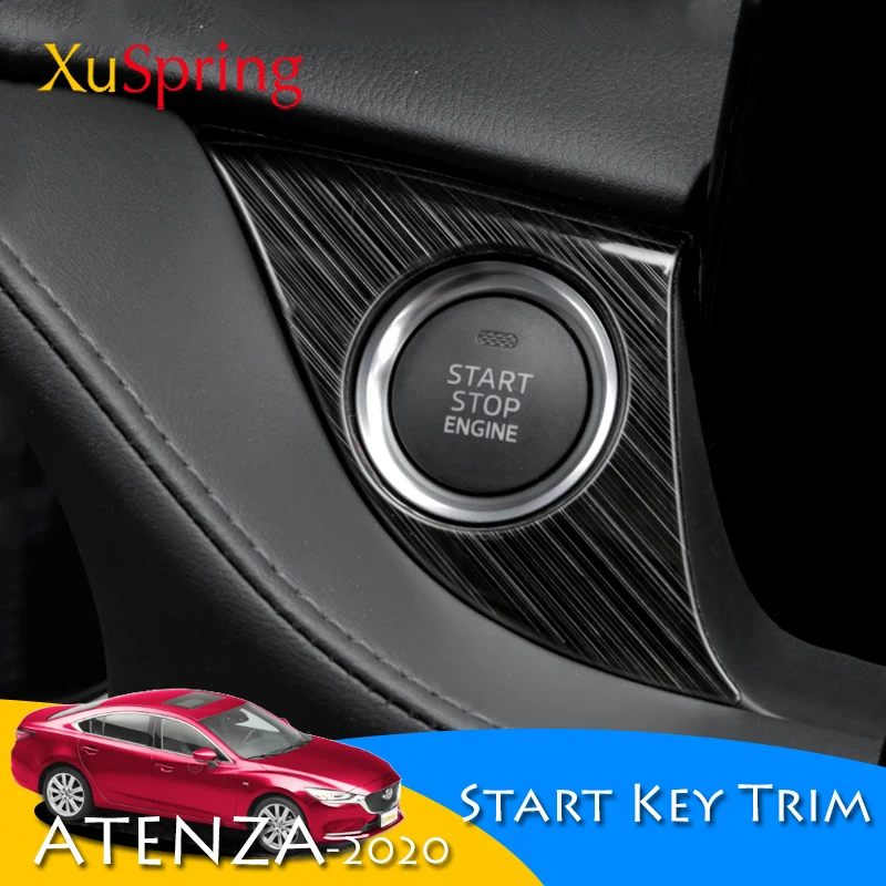 Car Engine Start Button Key Cover Stop Decoration Panel Trim Stickers For Mazda 6 Mazda6 Atenza 2019 2020 2021 2022 Car-styling