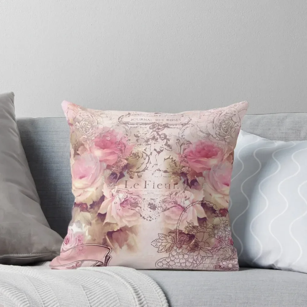 Vintage Shabby Chic Flowers Artwork Throw Pillow Pillowcase Cushion Decorative Sofa Cushion pillow