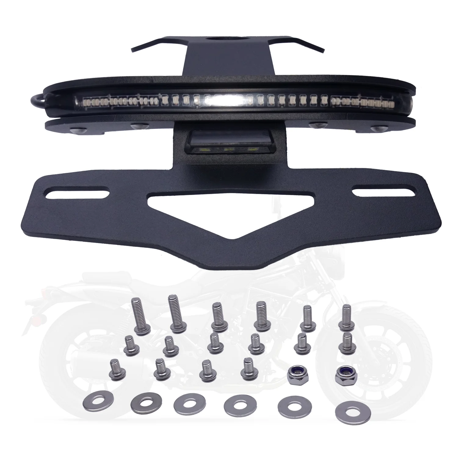 حامل لوحة الترخيص الخلفي لمزيل كاواساكي 450 مزيل 500 2024-2025 طقم مزيل الحاجز مرتب الذيل #4