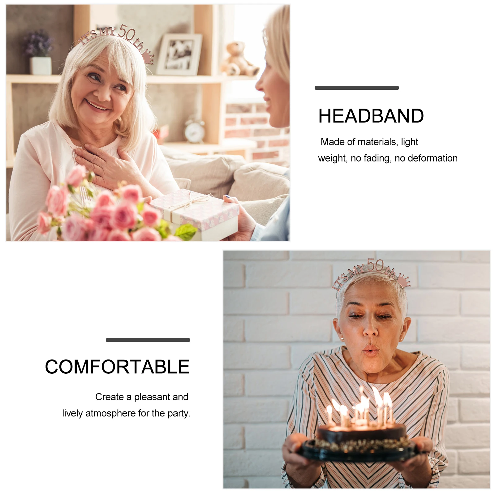 

2pcs Birthday Party Sash Crown Hair Band Shoulder Strap Set For Women Girls Satin Accessories Headpiece Hair Hoop Gift