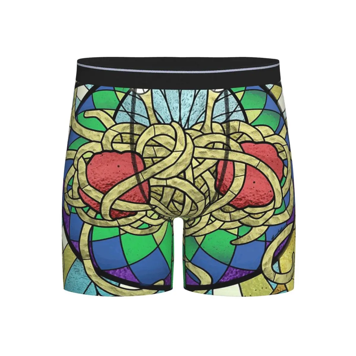 

Long Boxer Underpants Shorts The Flying Spaghetti Monster Flying Spaghetti Monsterism FSM Panties Men Underwear for Homme Man