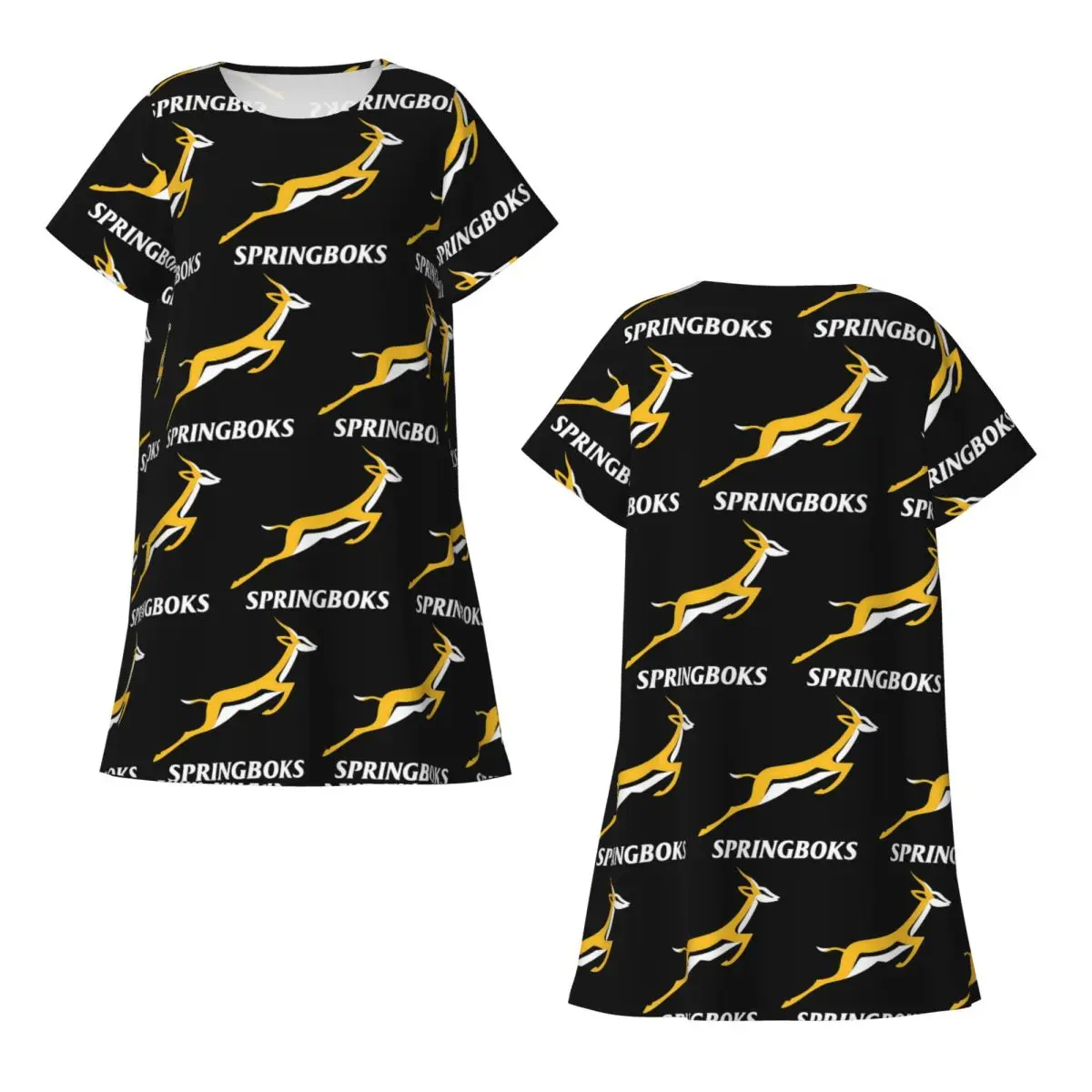 Custom South Africa Short Sleeves Nightdress For Sleeping Sleepshirts Women Short Sleeve Nightgowns Loose Pajama Dress