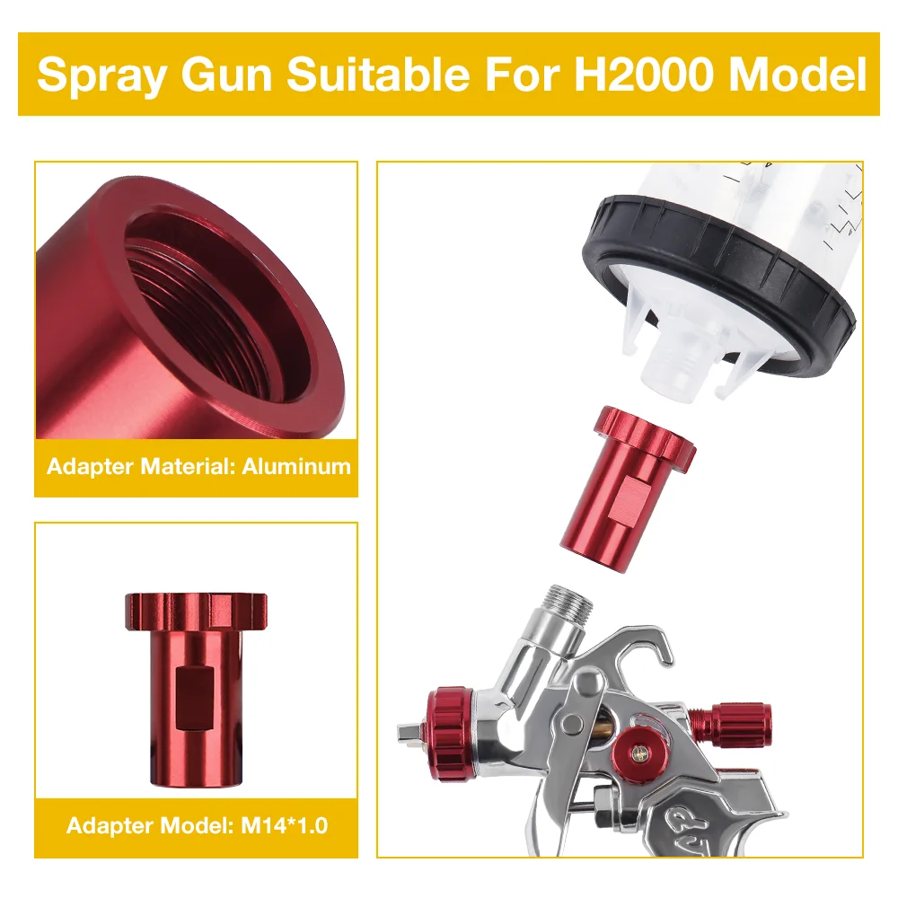 15Pcs Spray Gun Paint Mixing Cup H/O Quick Cup Airbrush Tank 160ML/5.6oz Disposable Paint Cup with 14MM Spray Gun Adapter