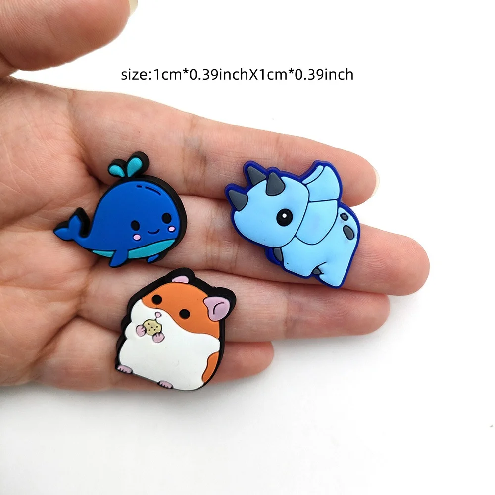 10-Piece Cute Animal Shoe Charms Decorations Cartoon Character Design for Sandals Accessories