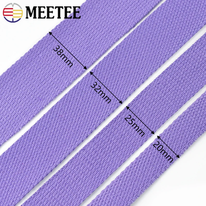 45Meters 20-38mm 2mm Canvas Webbing Tapes for Strap Backpack Seat Belt Ribbon Dog Collar Bands Sewing DIY Bias Binding Accessory