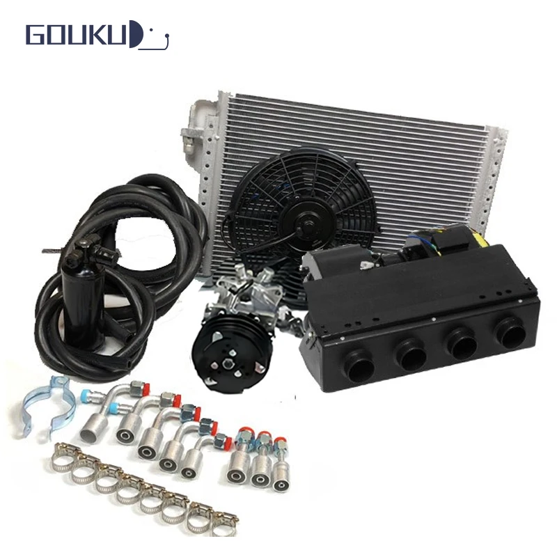 

BEU-404-000 12V 4 Holes AC Universal Evaporator Under Dash Unit electric air conditioner kit