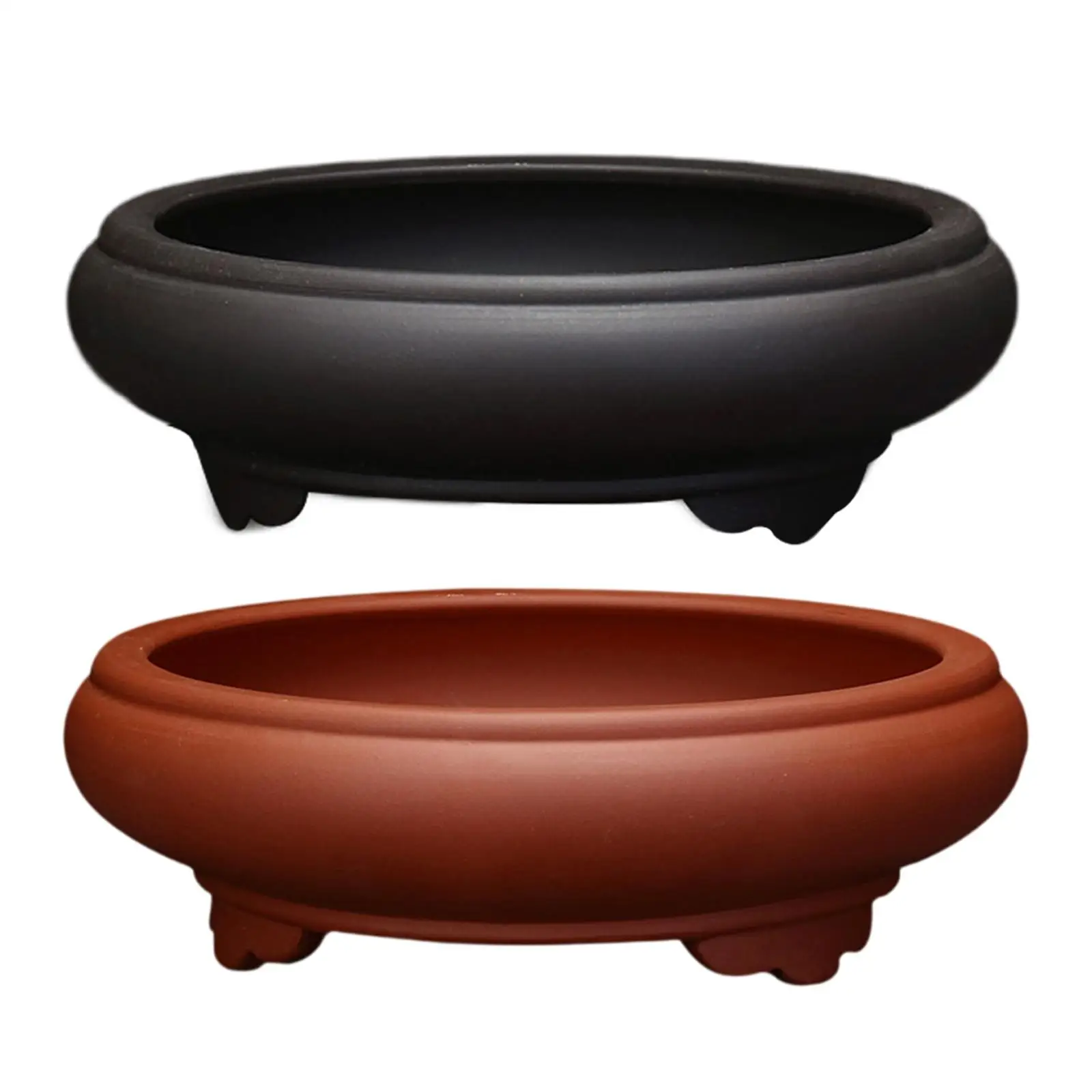 Round Large Shallow Planter Pot Flower Pot Decorative Bonsai Pot for Office Indoor Outdoor Plants Courtyard Balcony Living Room