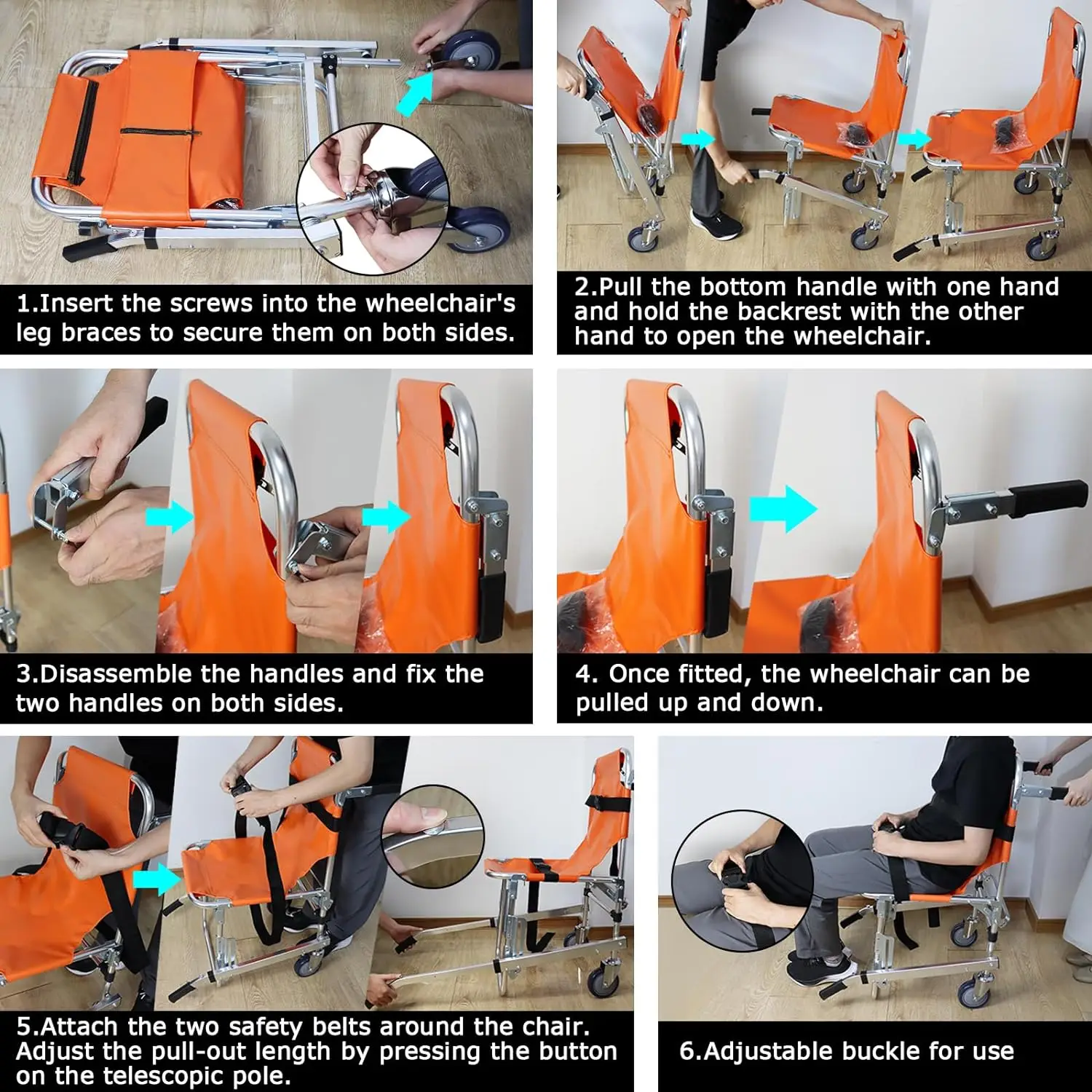 EMS Stair chair Lifting Climbing Wheelchair Stair 159kg / 350.5Ib