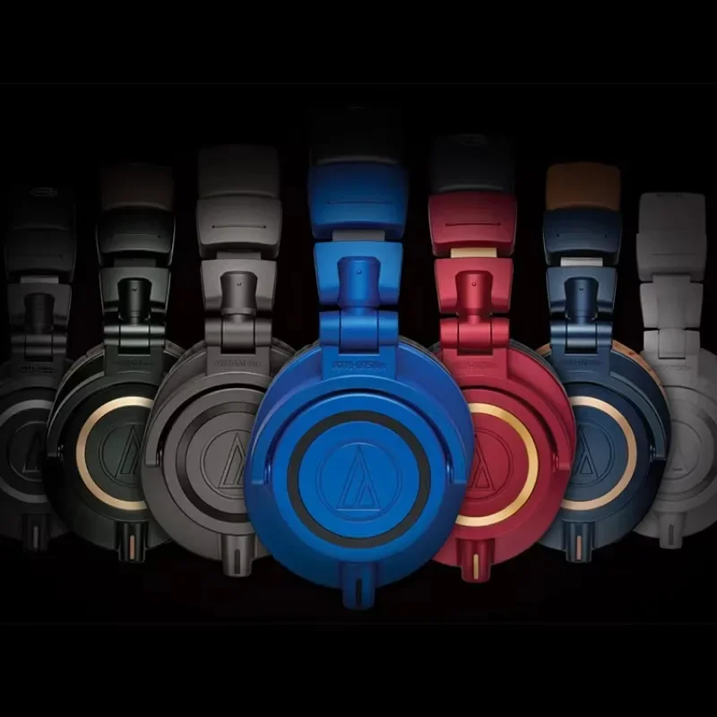 سماعات أذن أصلية من Audio Technica ATH M50X HIFI سماعات رأس احترافية مغلقة بالكامل سماعات رأس محمولة قابلة للطي