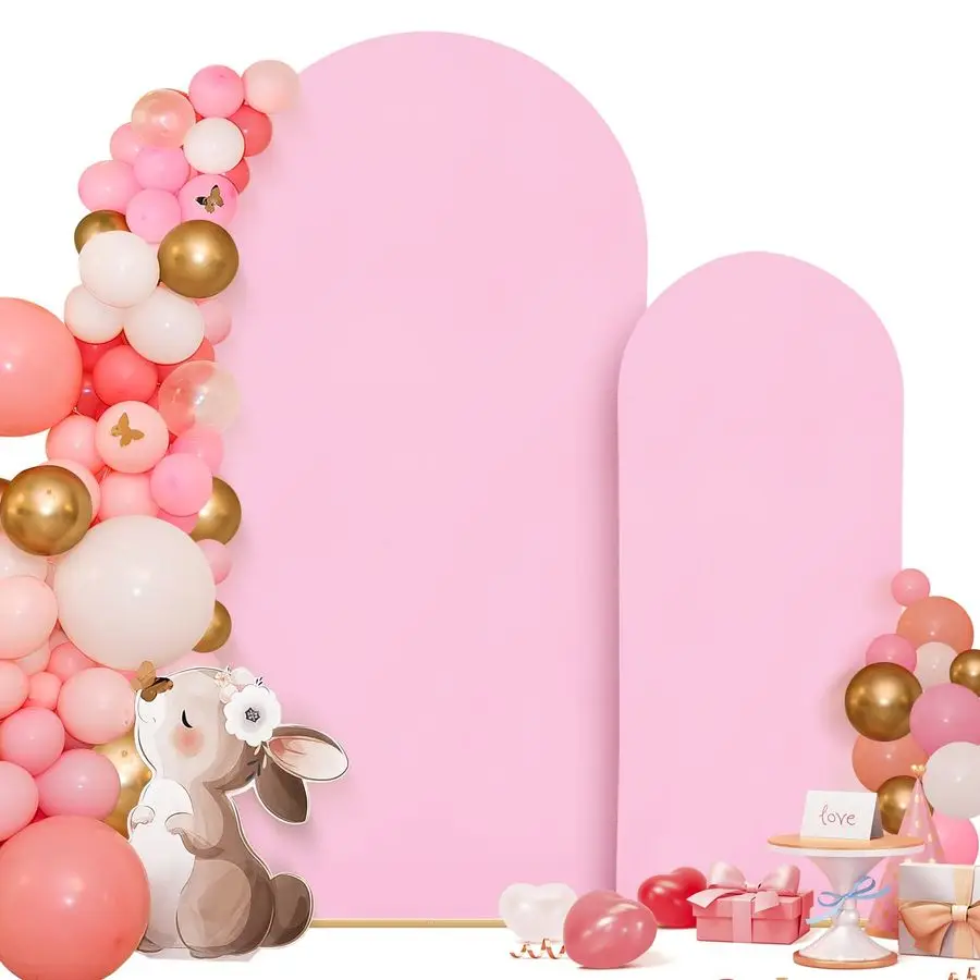 

Чехол для свадебной арки 6,6 футов и 5 футов, эластичные чехлы для фоновых стендов для свадеб, дней рождения, вечеринок, детских праздников, банкетов, декораций.