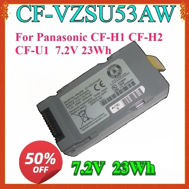 

New For CF-VZSU53AW CF-VZSU53W 7.2V 23Wh High-quality replaceable Battery for Panasonic CF-H1 CF-H2 CF-U1