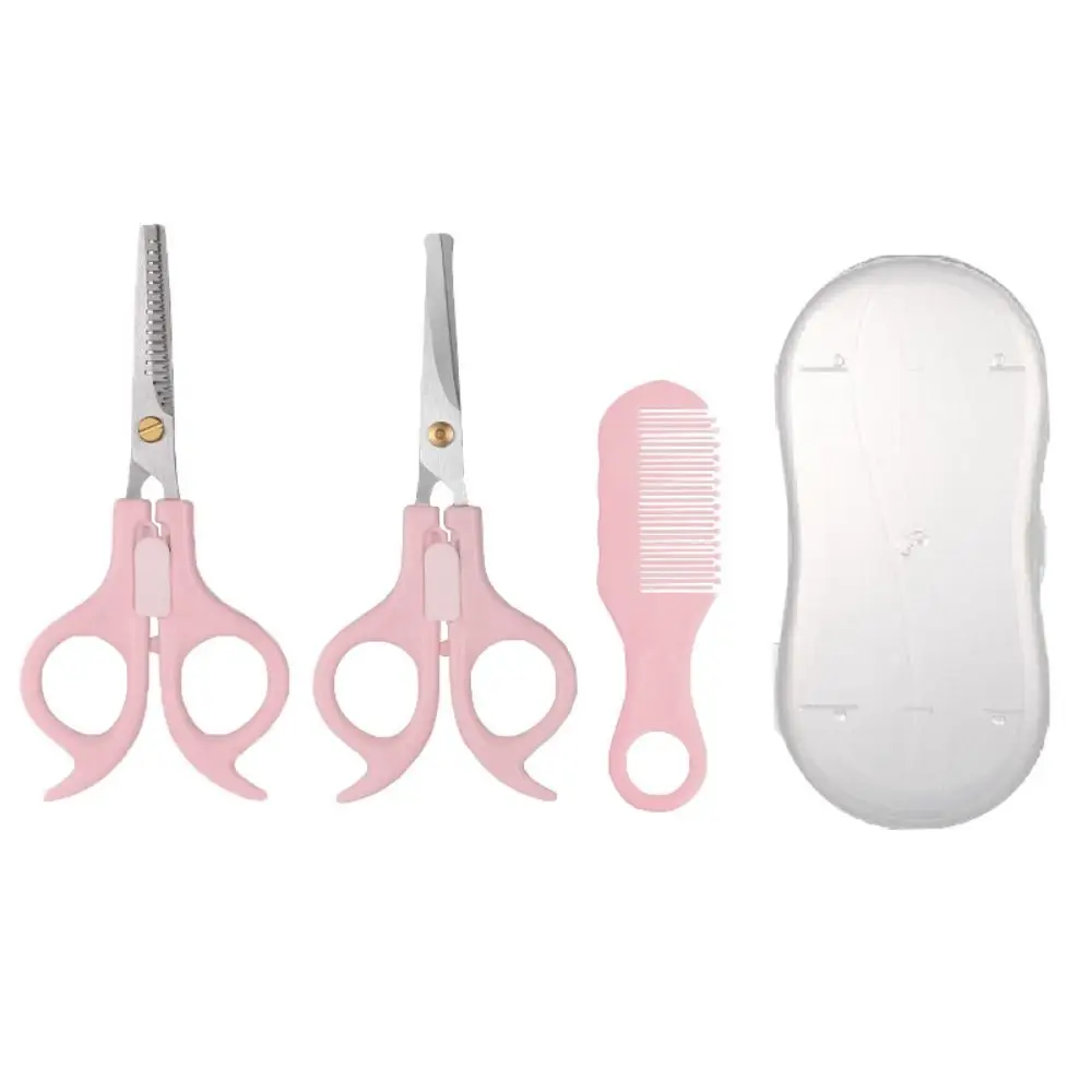 

3PCS Safty Haircut Scissors Kit Stainless Steel Hair Trimming Hair Styling Tools Set Hairdressing Hair Thining