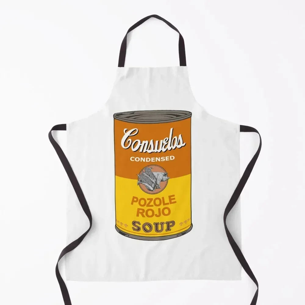 

Mexican Andy Warhol soups - Consuelos pop art - Pozole Rojo Apron For Home Accessories waiter Kitchens Woman Apron