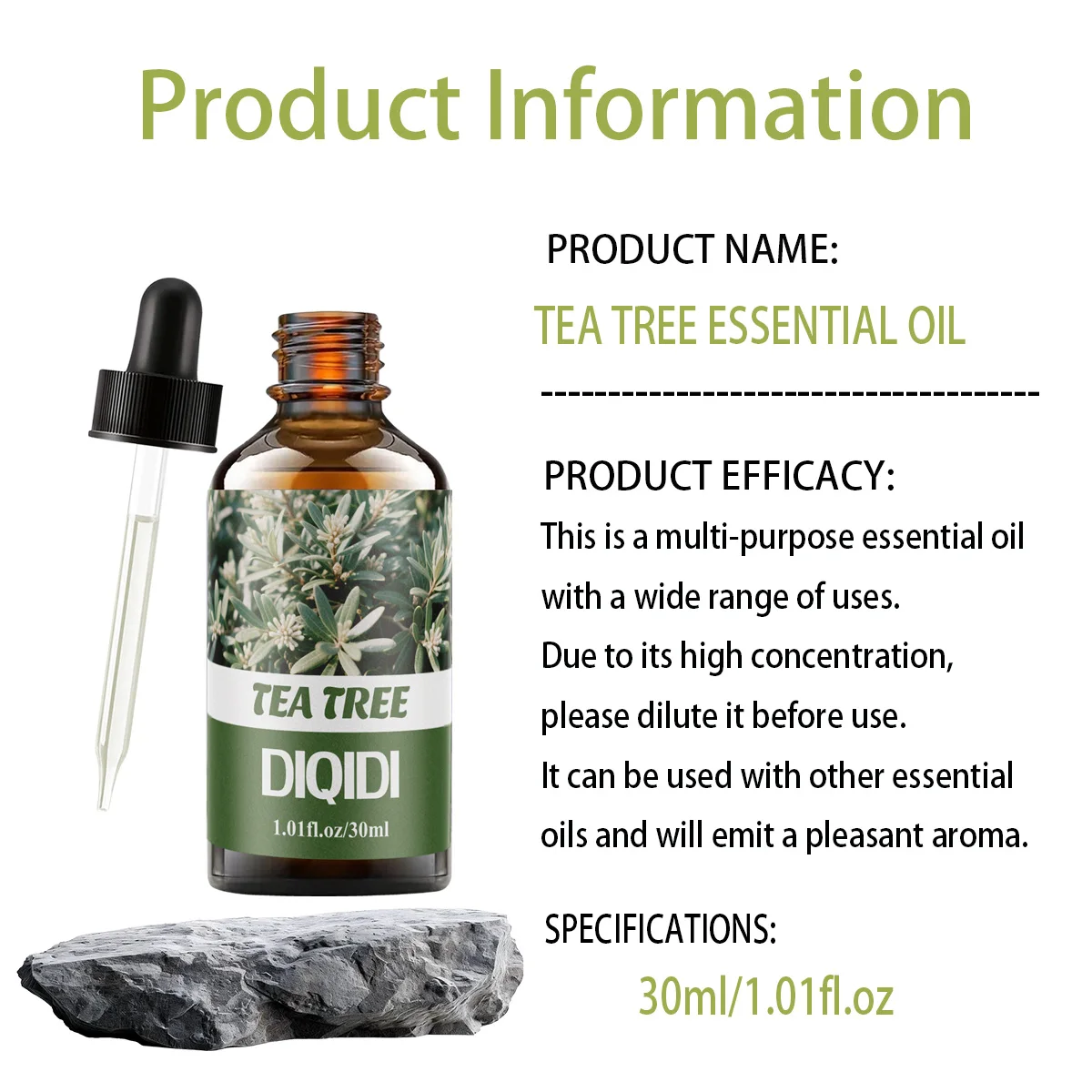 Huile essentielle d'arbre à thé, huile essentielle composée, huile essentielle d'aromathérapie domestique, élimine les odeurs, l'air clair, diffuseur, humidificateur.